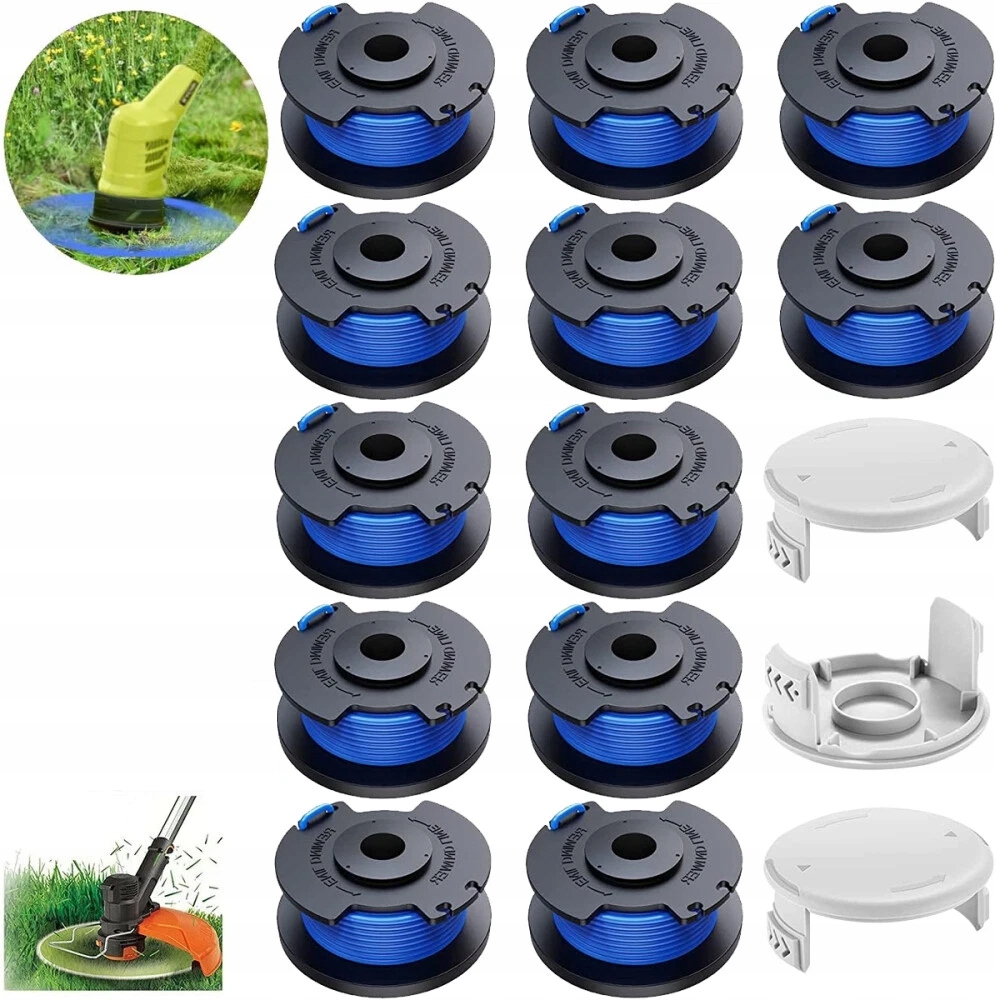 12X Żyłka kosy podkaszarki tnąca żyłkowa Do Ryobi One 3 nasadki