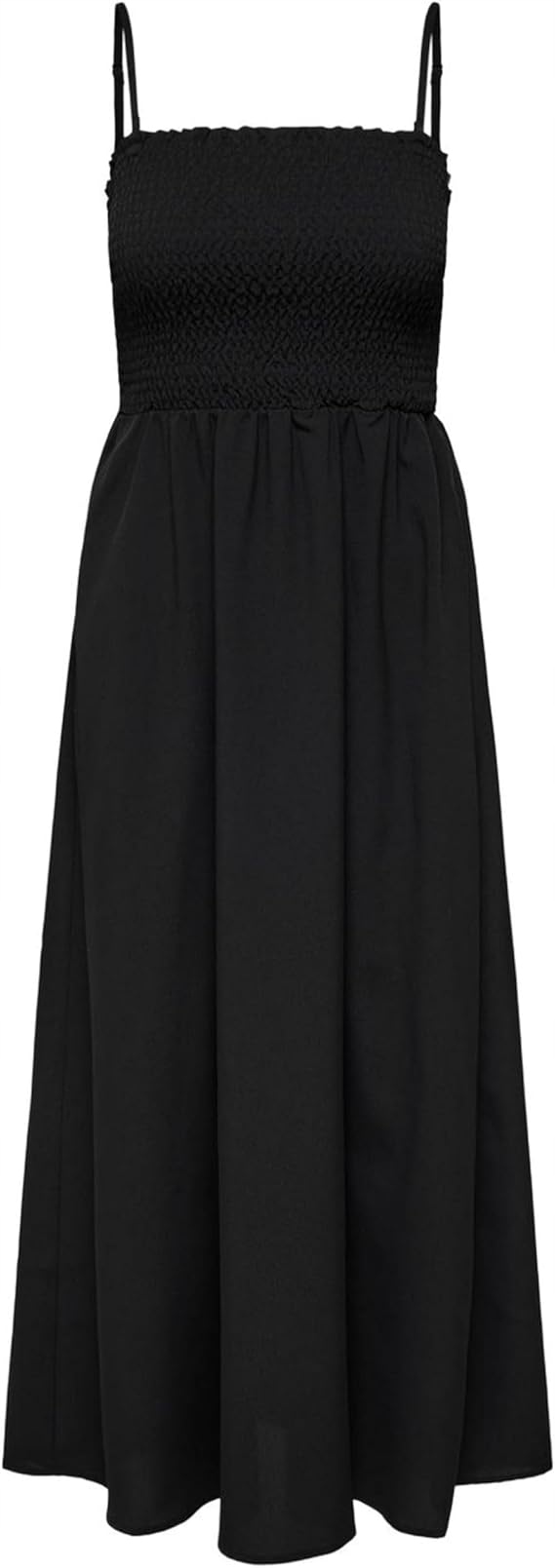 Only Černé Šaty MIDI S Gumičkou A Nastavitelnými Ramínky M J2B