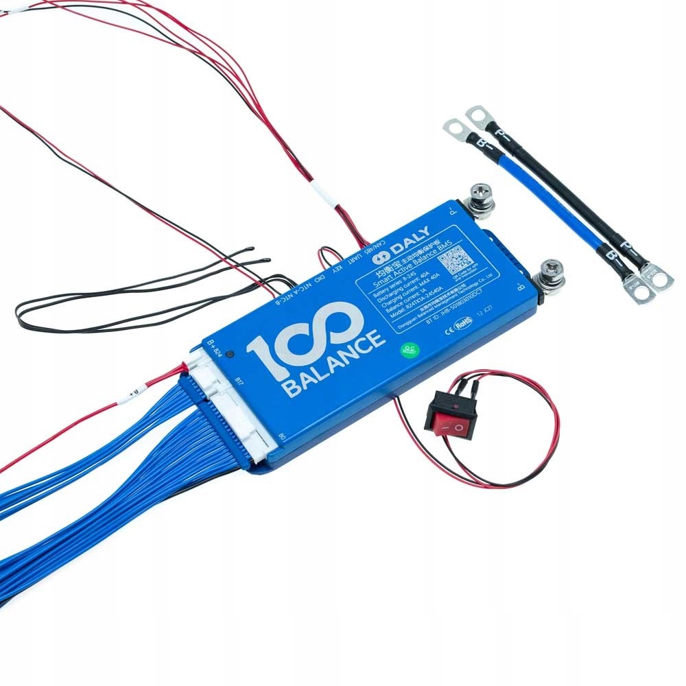 Bms Daly 100Balance 8S 10S 12S 14S 16S 20S 24S 40A Li-Ion/LiFePO4 1A Balancér, WiFi