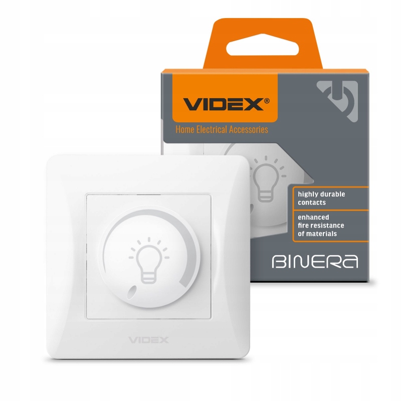 Led stmívač 200W 10A Podomítkový Bílý Binera Videx