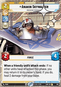 Karta Anakin Skywalker, Prescient Podracer (V.2) HS Foil SWU LAW #590