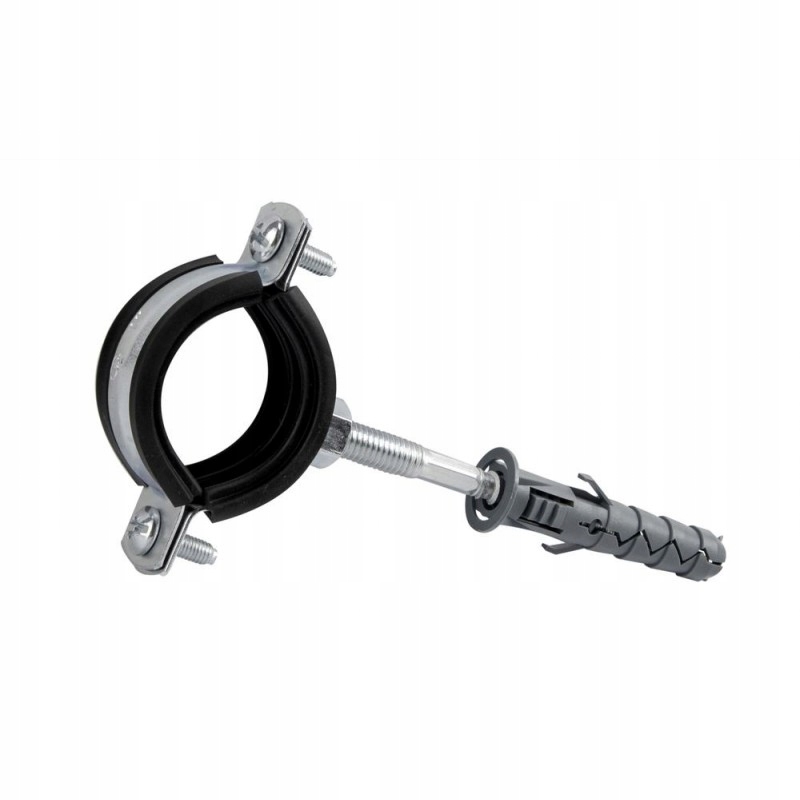 OBEJMA DO RURY Z GUMĄ 6/4" METALOWY UCHWYT