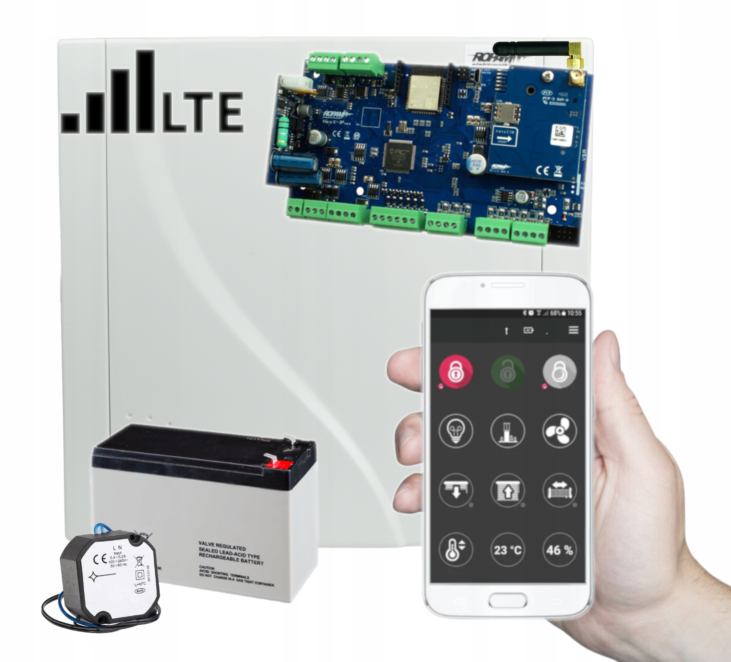 ZESTAW ALARMOWY ROPAM LTE GSM WIFI APLIKACJA 6 CZUJEK PET POLSKI DOTYKOWY EAN (GTIN) 5906692704835