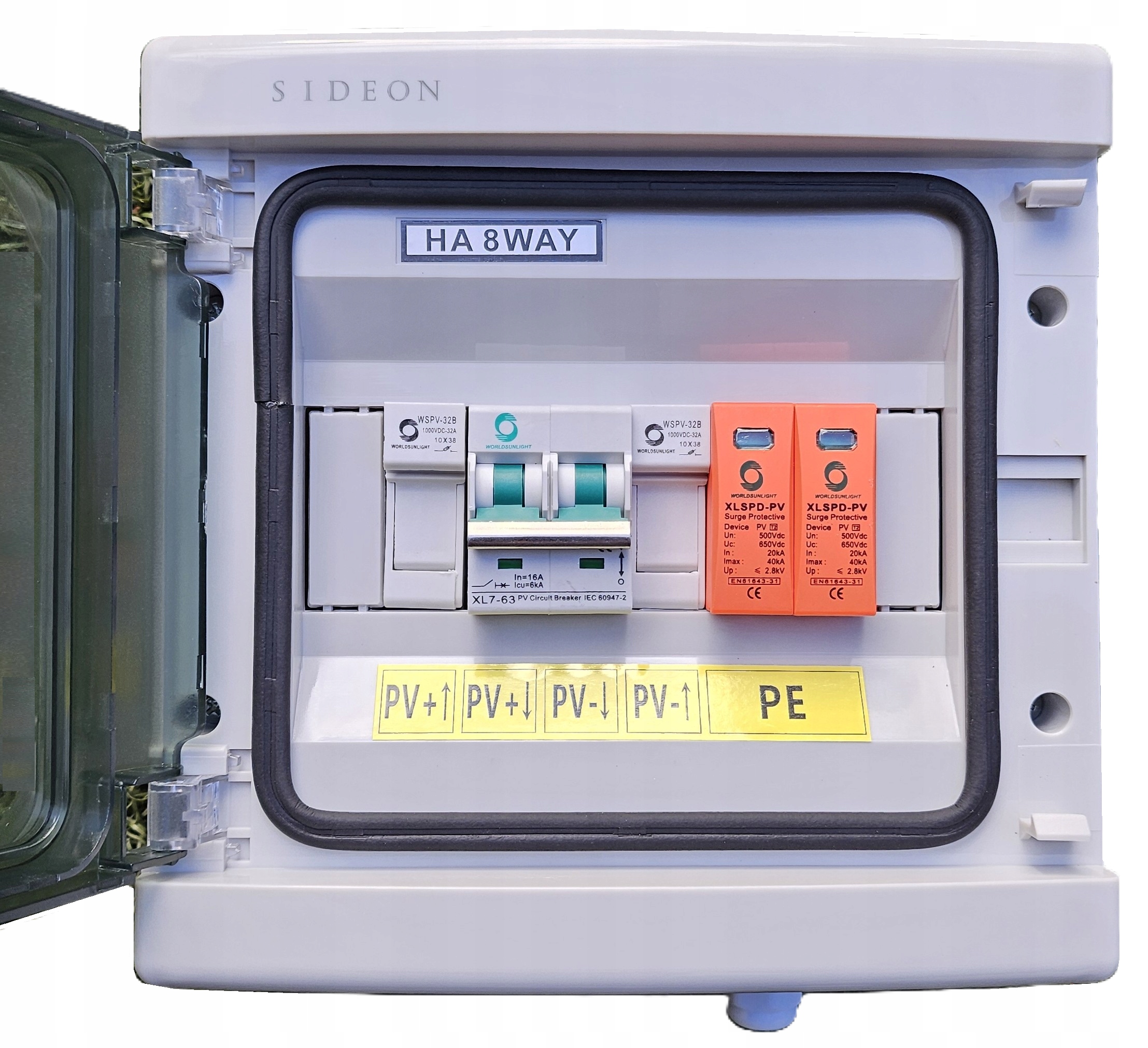 New Gotowa Rozdzielnica Sideon Pv IP65 Skrzynka Zasilania DC 500V 1 String