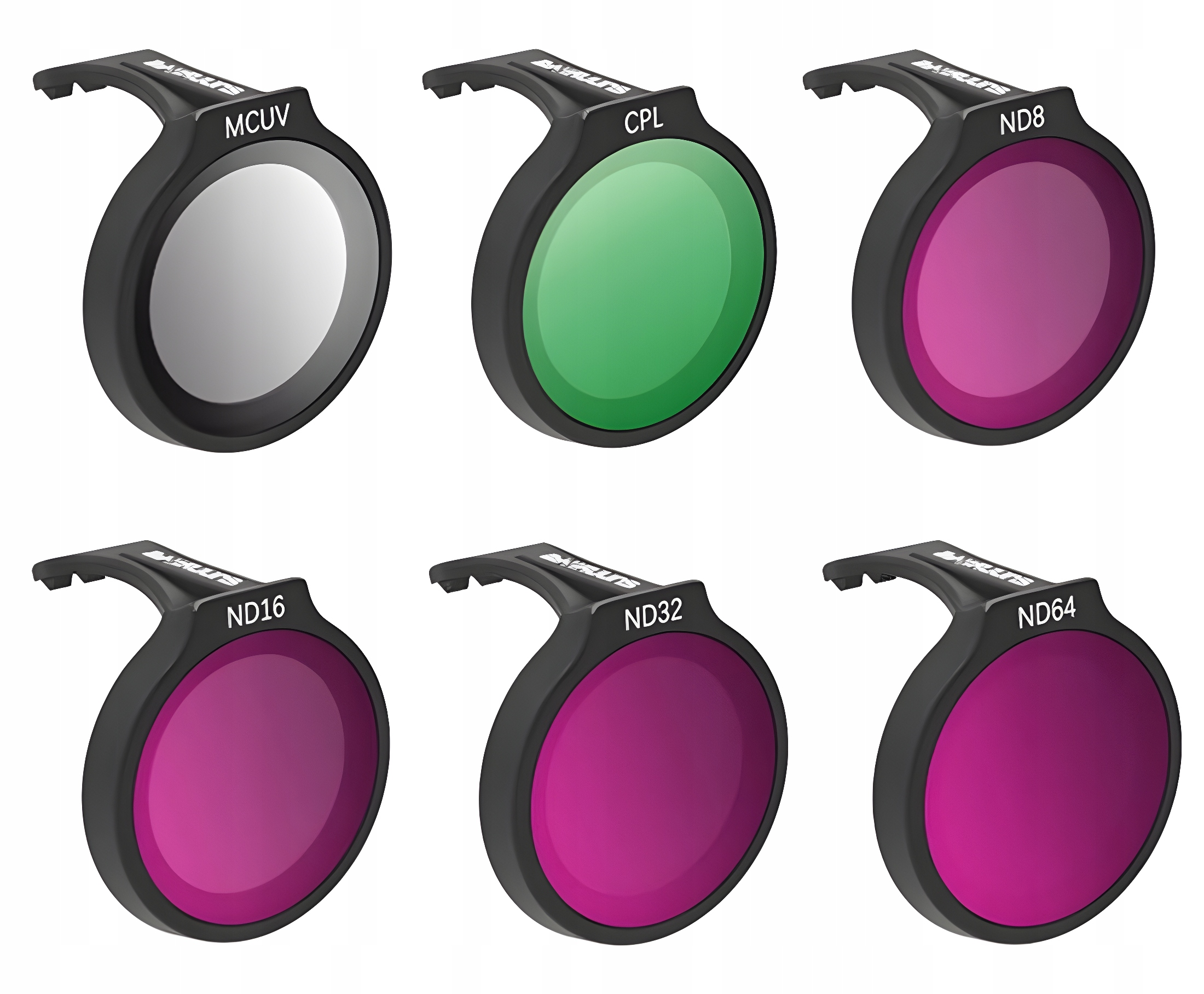 Sada 6 Šedých Filtrů Nd a Cpl Uv Pro Dji Neo Mcuv Cpl ND8 ND16 ND32 ND64