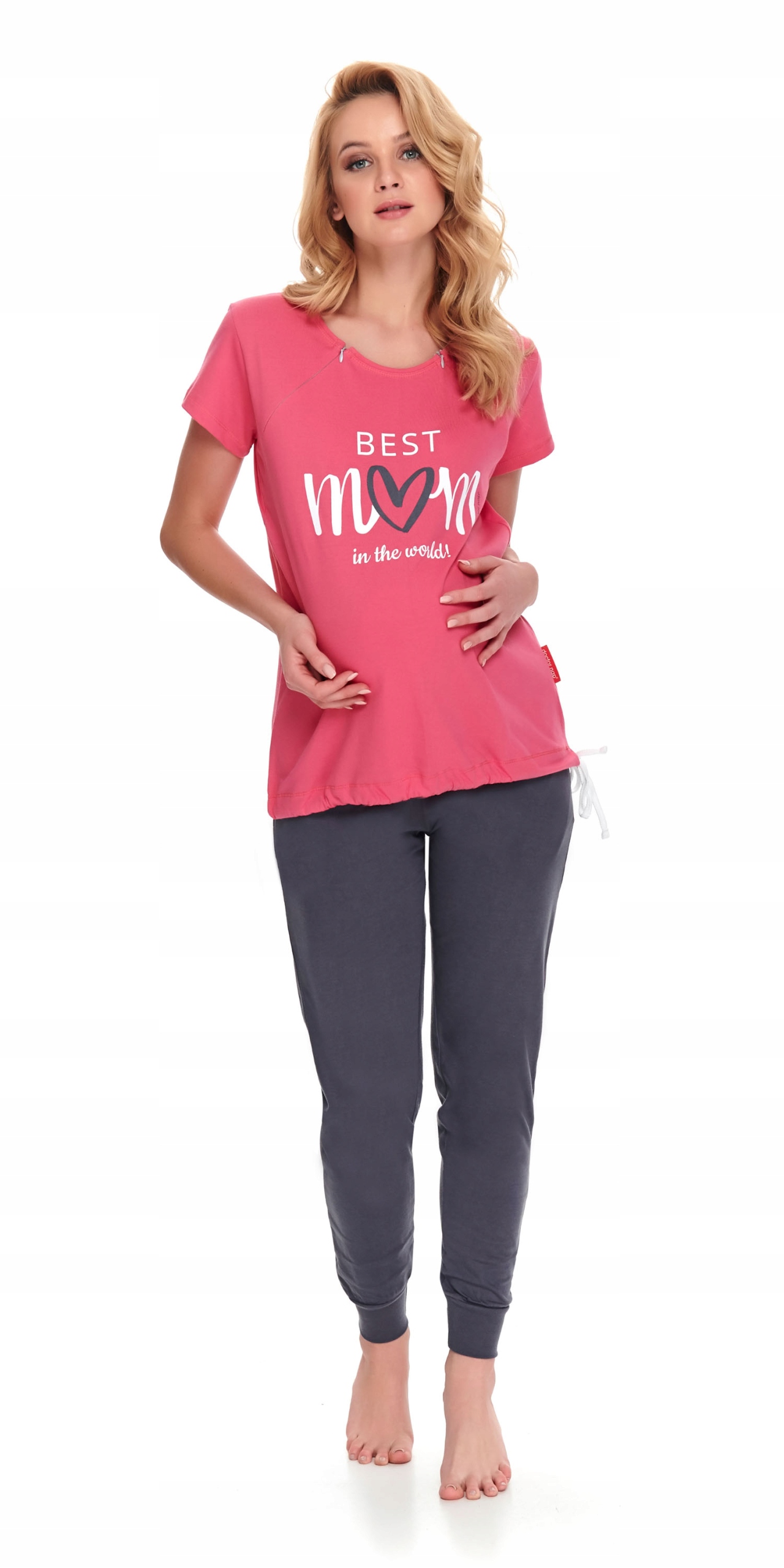 Piżama damska do karmienia DOCTOR NAP 9901 róż XL Model 9901