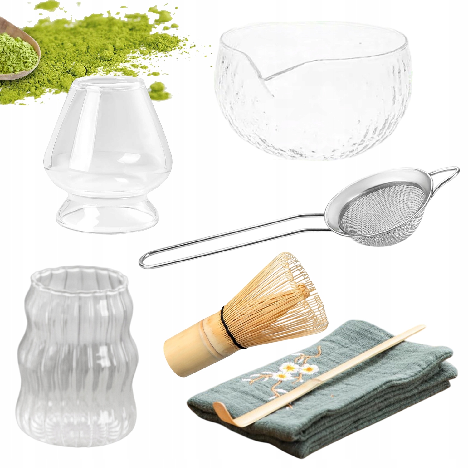 Matcha Zestaw Do Herbata 7 W 1 Narzędzia Do Parzenia Herbaty Z Podstawka