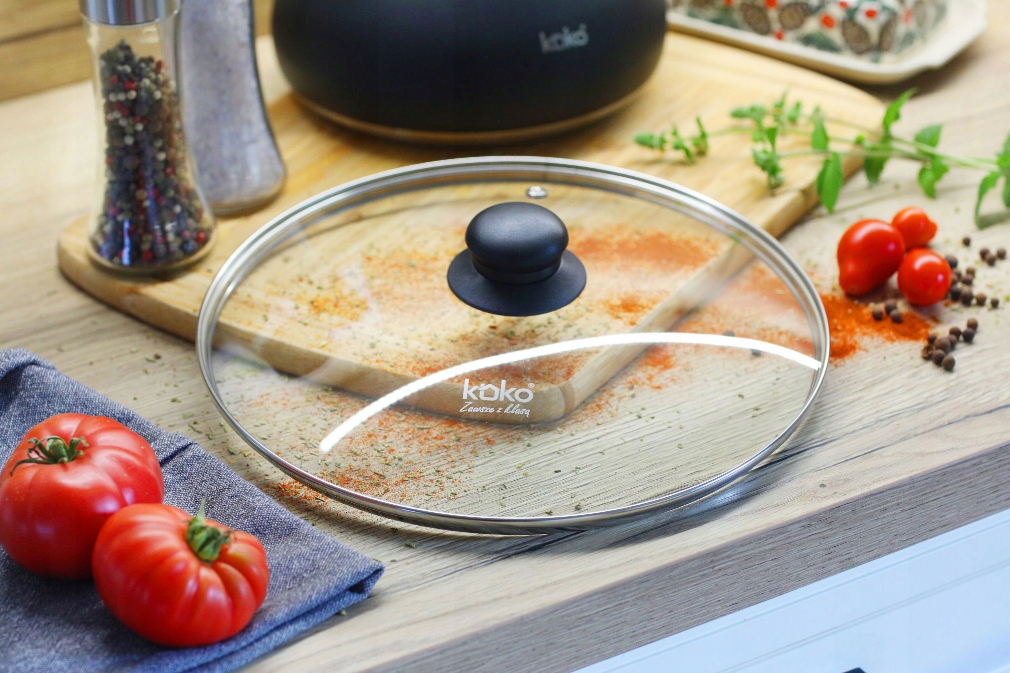 POKRYWA POKRYWKA SZKLANA PATELNI GARNKA 18 CM Marka Koko