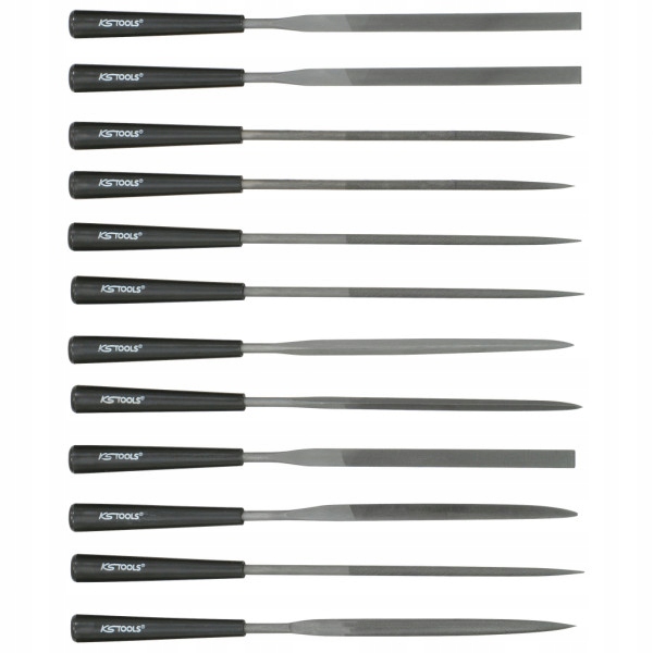 Zestaw pilników igiełkowych iglaków 150mm 12szt. gładziki Ks Tools