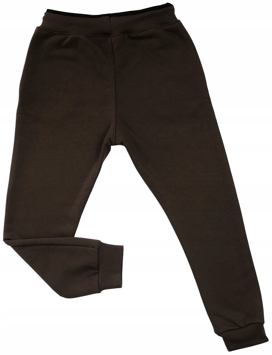 Chłopięce SPODNIE DRESOWE dresy CZEKOLADOWE 146 Marka Revaj