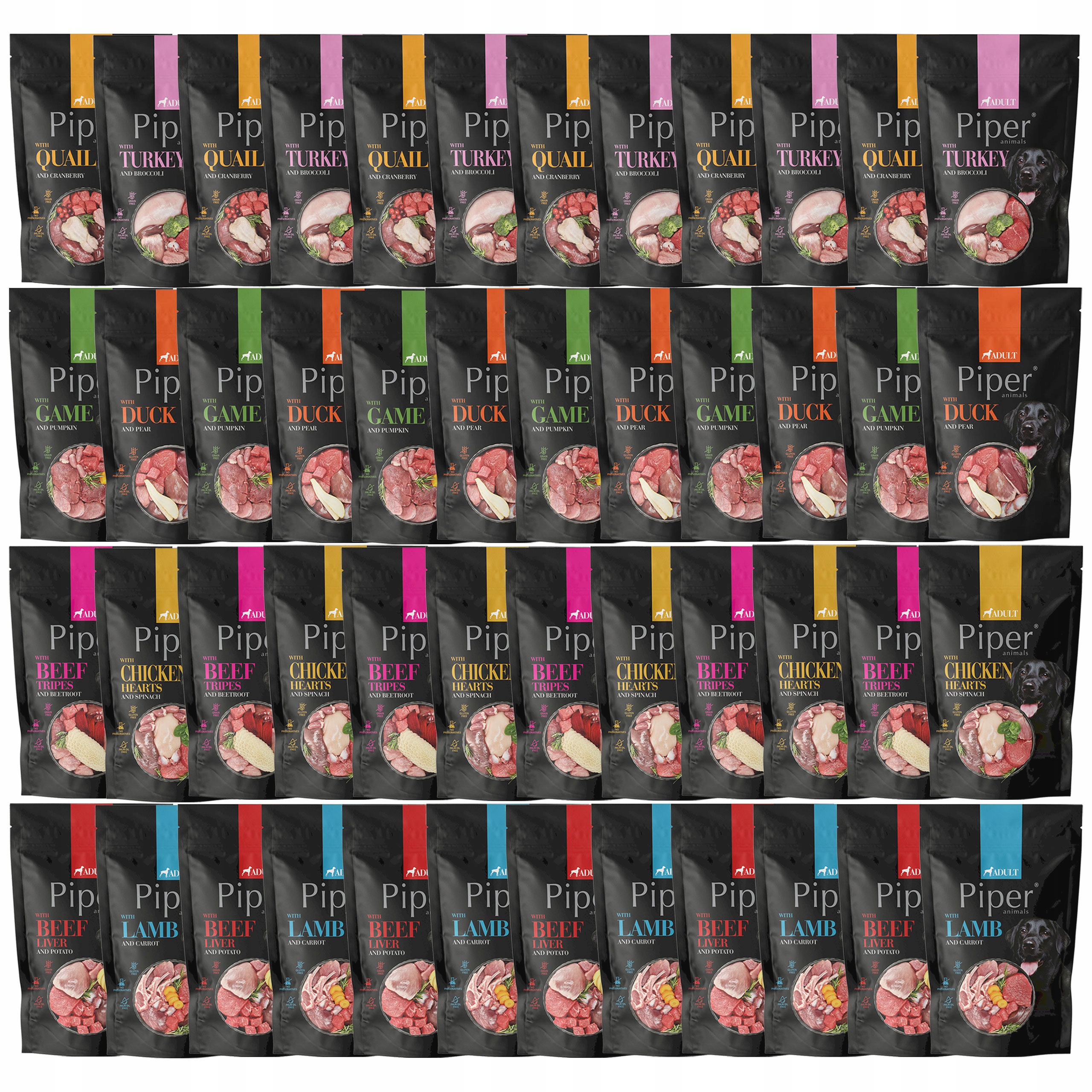 Levně Piper Krmivo mokré pro psa Dolina Noteci Mix Chutí 48 x 500 g