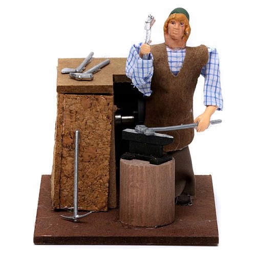 Elektrická Pohyblivá Figúrka Do Šopky 'kowal S Kovádlom' pre figúrky 12 cm