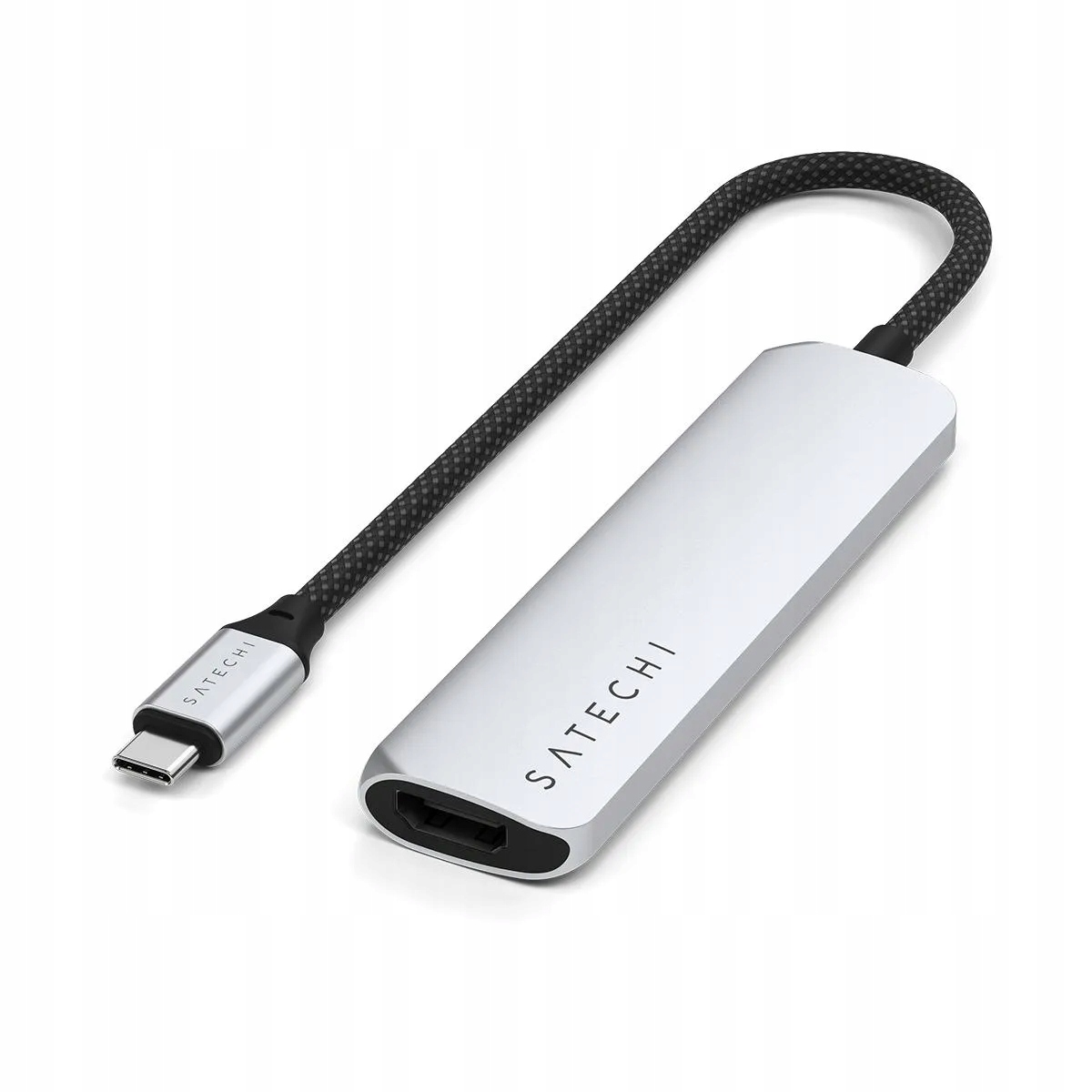 Satechi 4v1 Usb-c Slim hliníkový adaptér 4K Usb-c, 4K Hdmi, 2x Usb-a