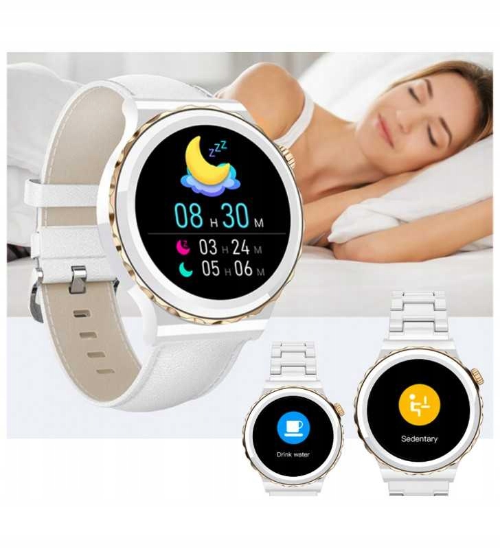 SMARTWATCH RUBICON RNCE92 DAMSKI ZEGAREK CERAMIKA Kolor biały