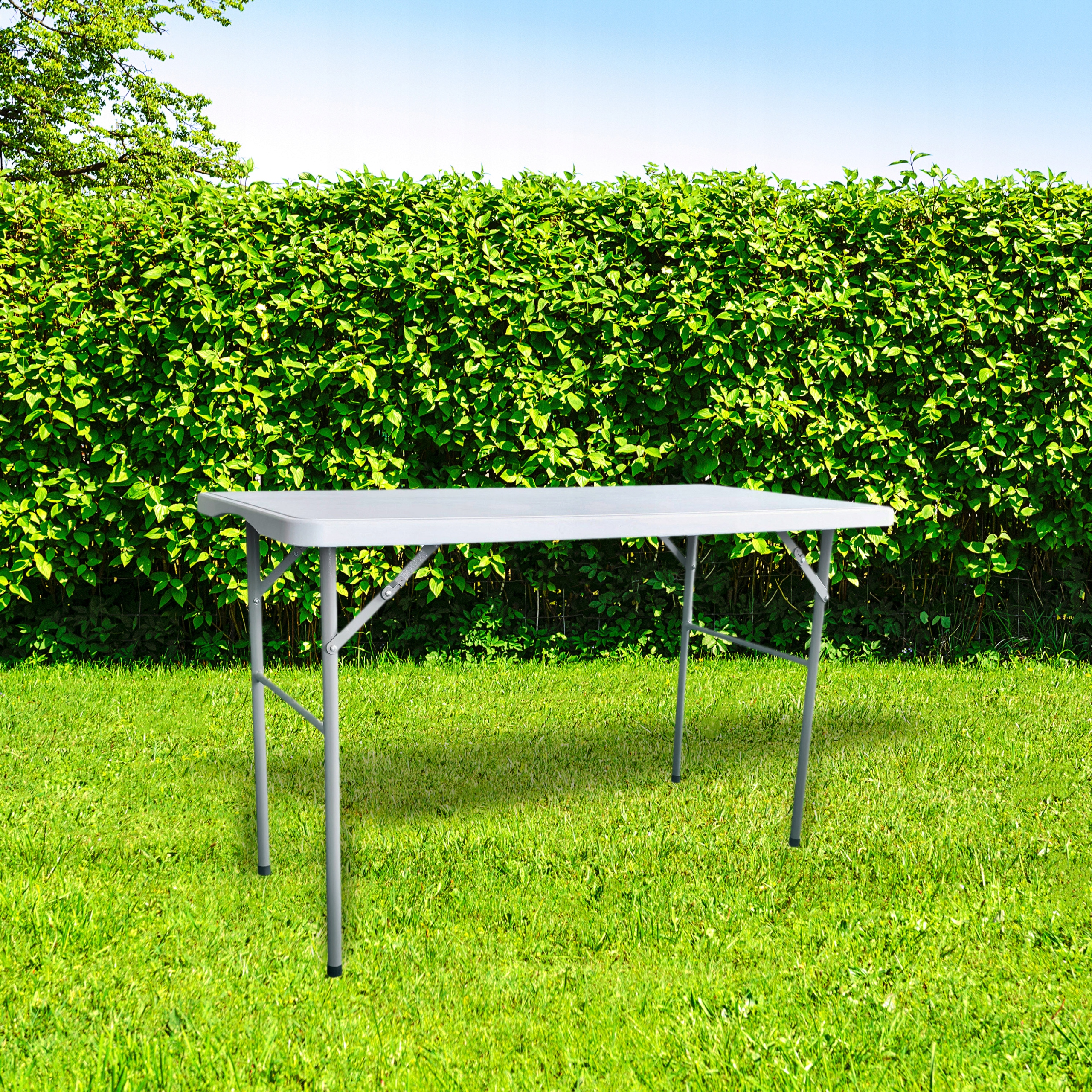 STÓŁ CATERINGOWY BANKIETOWY SKŁADANY OGRODOWY 120x60x74 Kolor biały