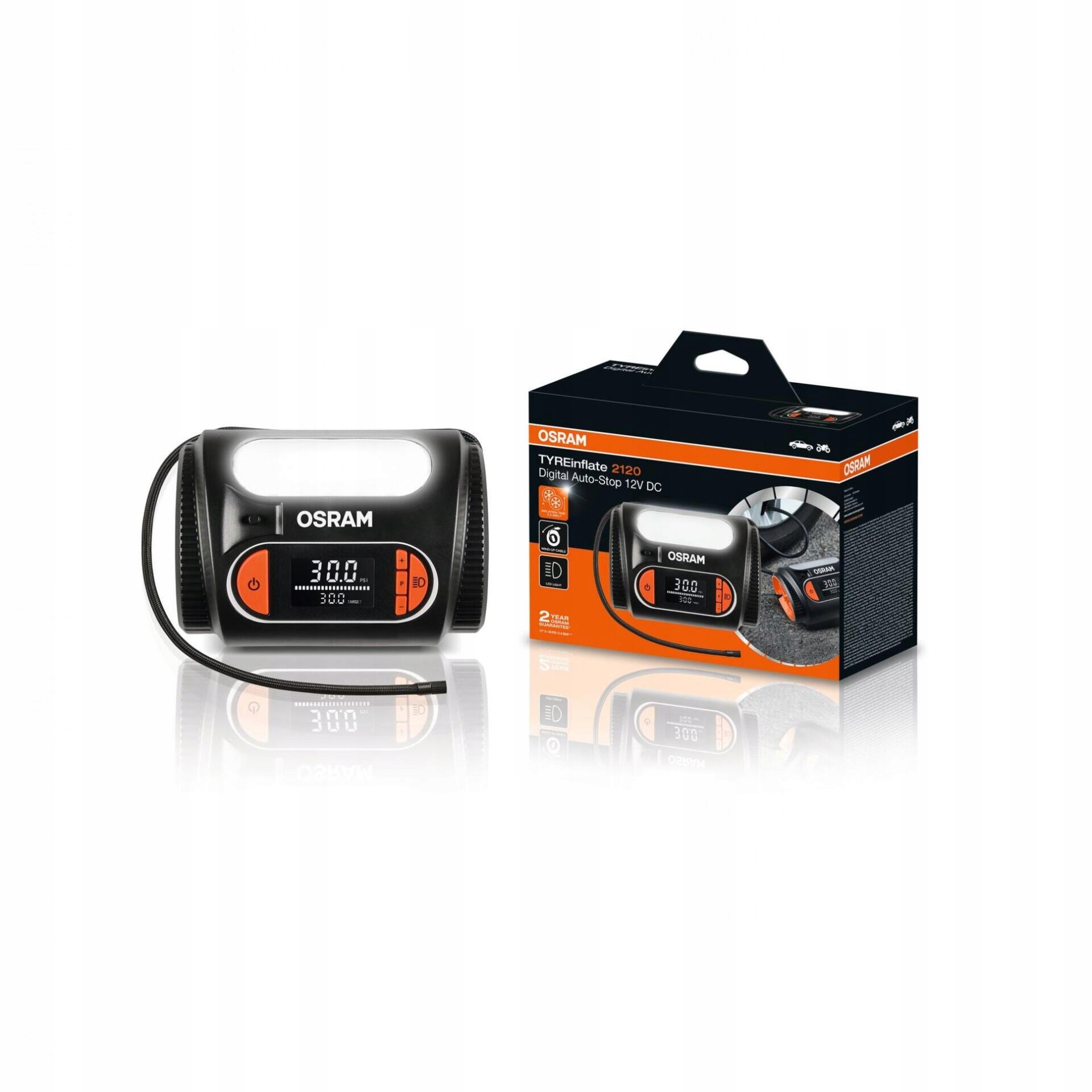 Osram TYREinflate 2120 rýchly kompresor s káblom 1ks OTI2120