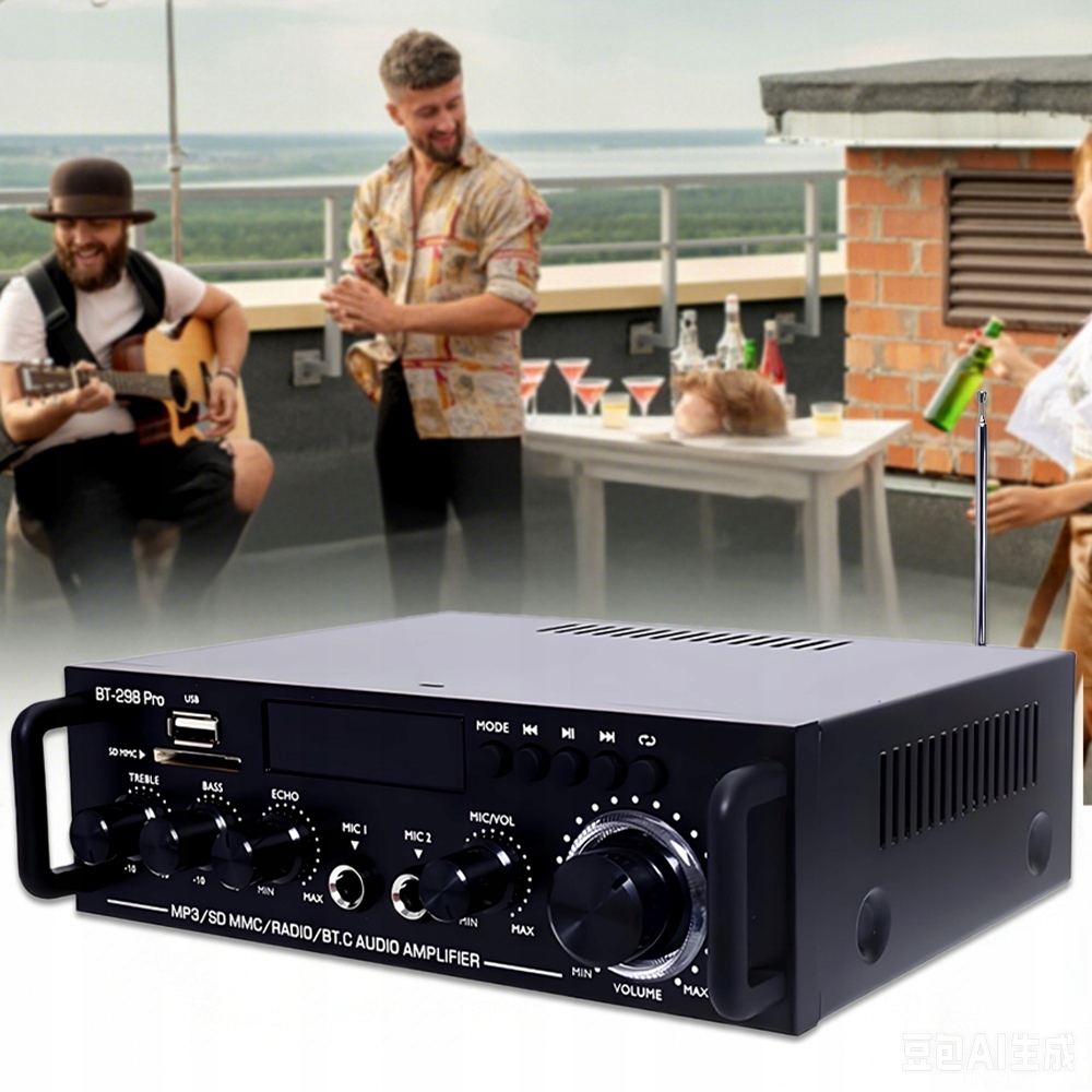 Mini Zesilovač 80W Stereo S Dálkovým Ovládáním Pro Dům I Auto