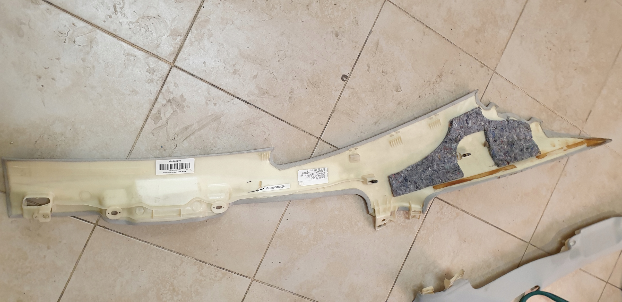 cover side SLUPKA D right rear rear part AUDI A8 D3 4E0 OE EU