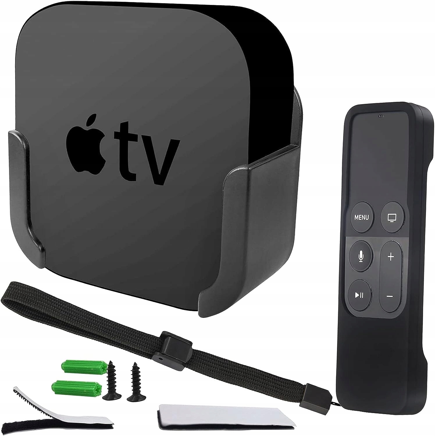 Nástěnný Držák S Dálkovým Ovládáním Kompatibilní S Apple Tv 4K 4. Gen Černý