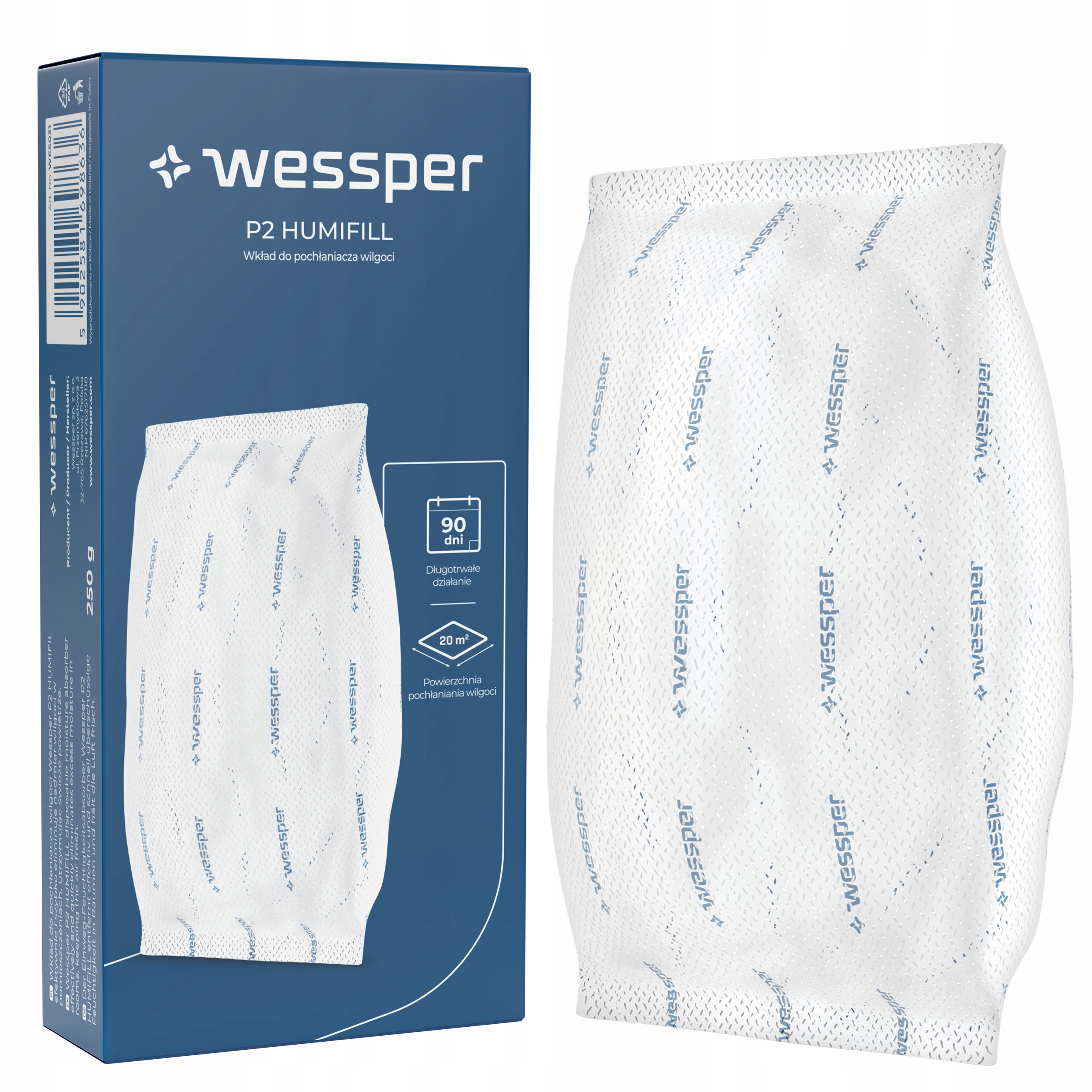 Uniwersalny wkład do pochłaniacza Wessper P2 Humifill 250G 1 sztuka-Zdjęcie-0