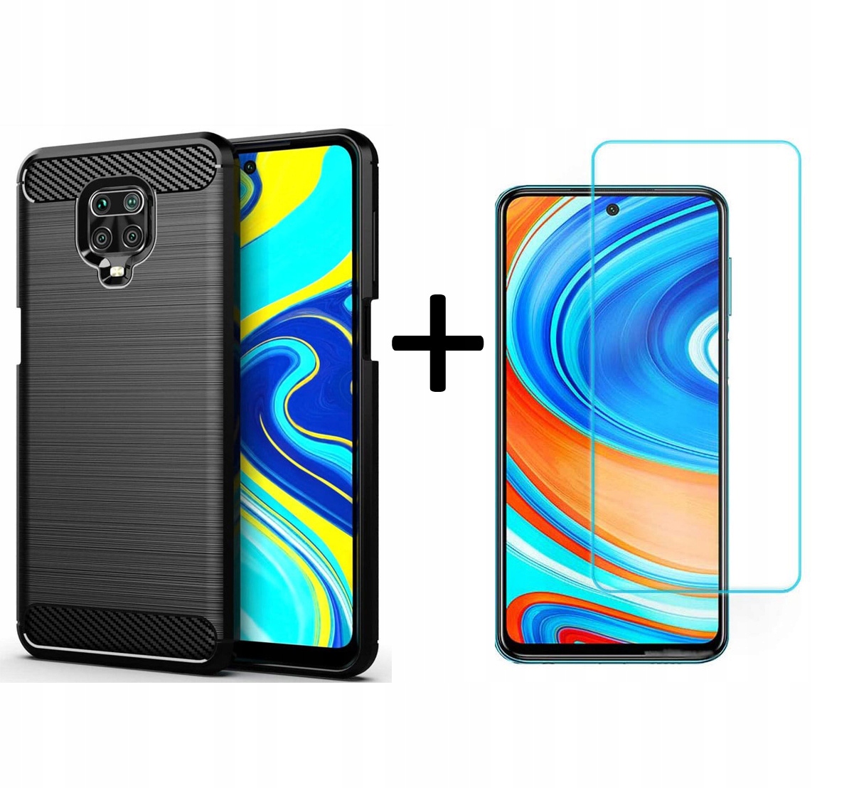 

Etui pancerne Karbon+ szkło do Xiaomi Redmi Note9S