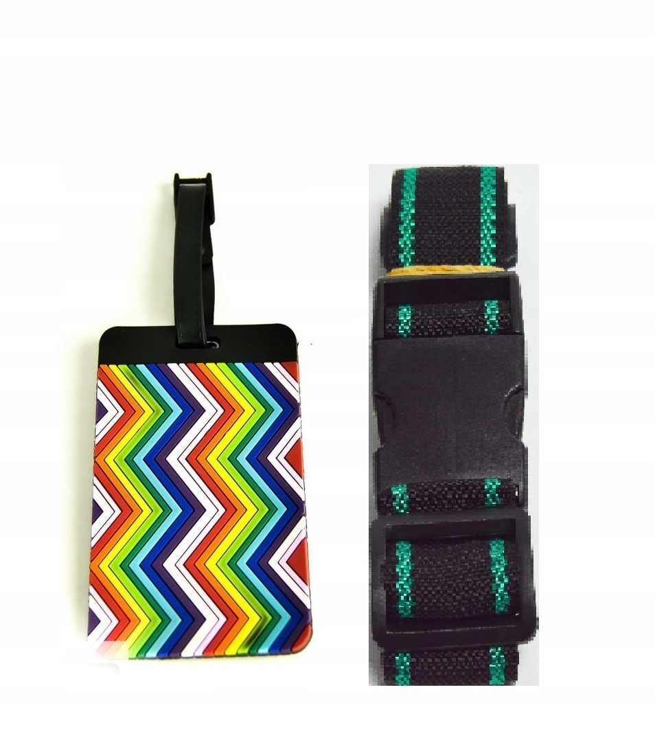 ZESTAW ZAWIESZKA+PAS DO BAGAŻU KOLOR WALIZKA TORBA