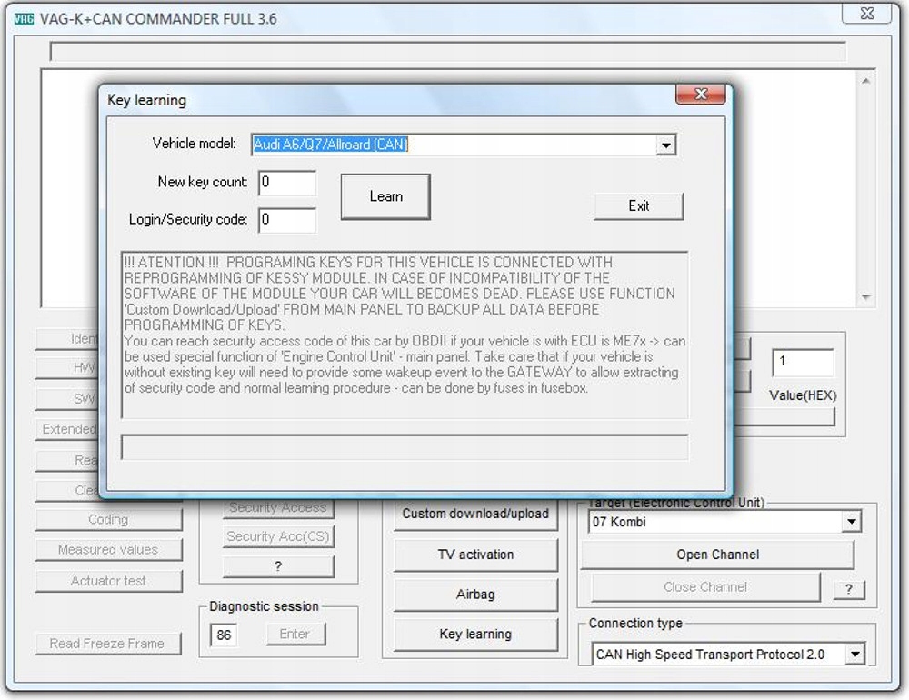 INTERFEJS DIAGNOSTYCZNY VAG COMMANDER 3.6 EAN (GTIN) 5908258862058