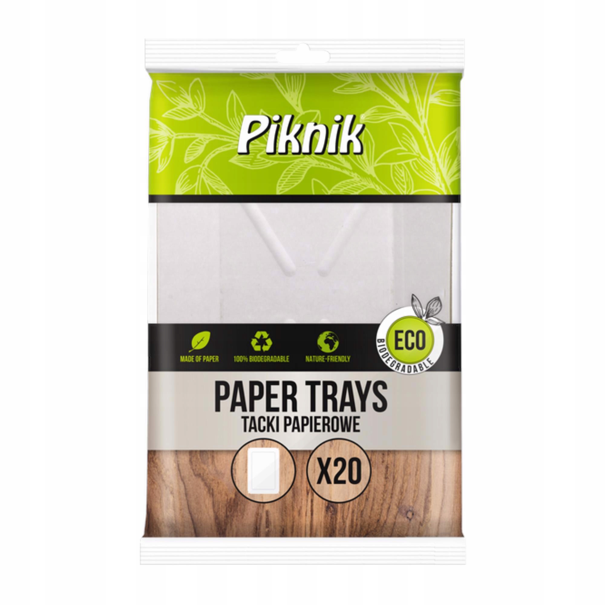 

Piknik Eco Tacki Papierowe (20) Prostokątne