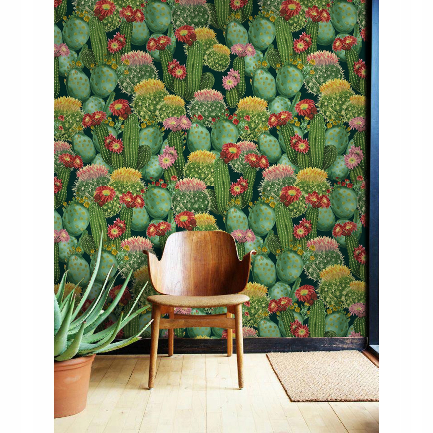 

Fototapeta do sypialni Kolorowe kaktusy 250x104 cm