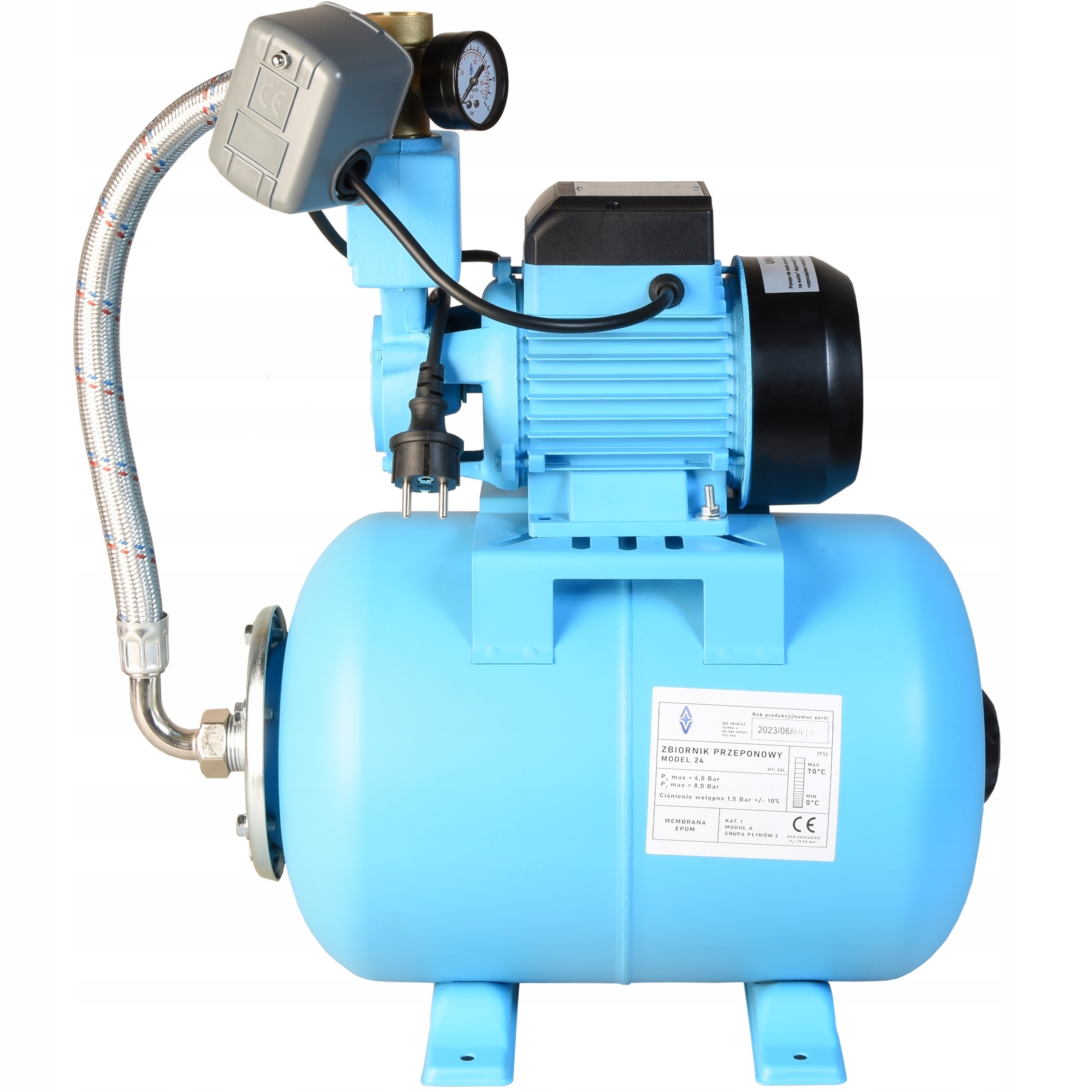 Hydrofor Na Vodu 24L Čerpadlo Wz Wzp Hydroforový set 750 W 3000 l/h Účinný