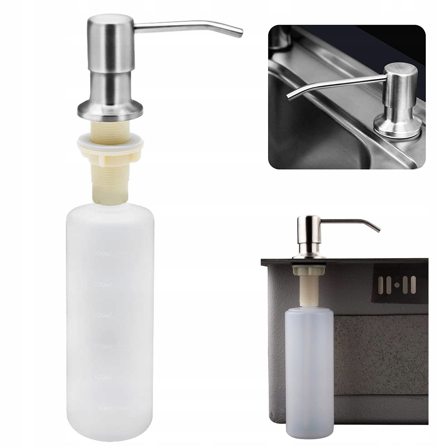 DOZOWNIK DO PŁYNU do naczyń mydła DO KUCHNI ZLEWOZMYWAK GRANITAN 500ml