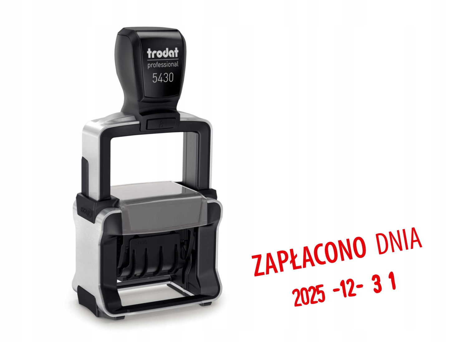 Datownik 5430 z tekstem ZAPŁACONO DNIA
