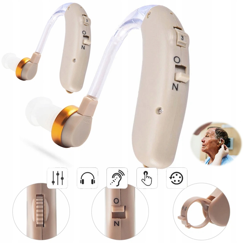 2SZT Aparat Słuchowy Dyskretny Wzmacniacz Słuchu Dźwięku