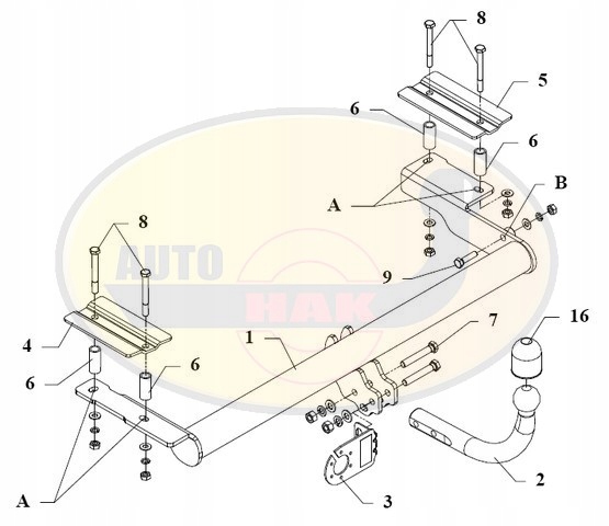 Hak holowniczy odkręcany FORD ESCORT Turnier C22 Producent Auto-hak