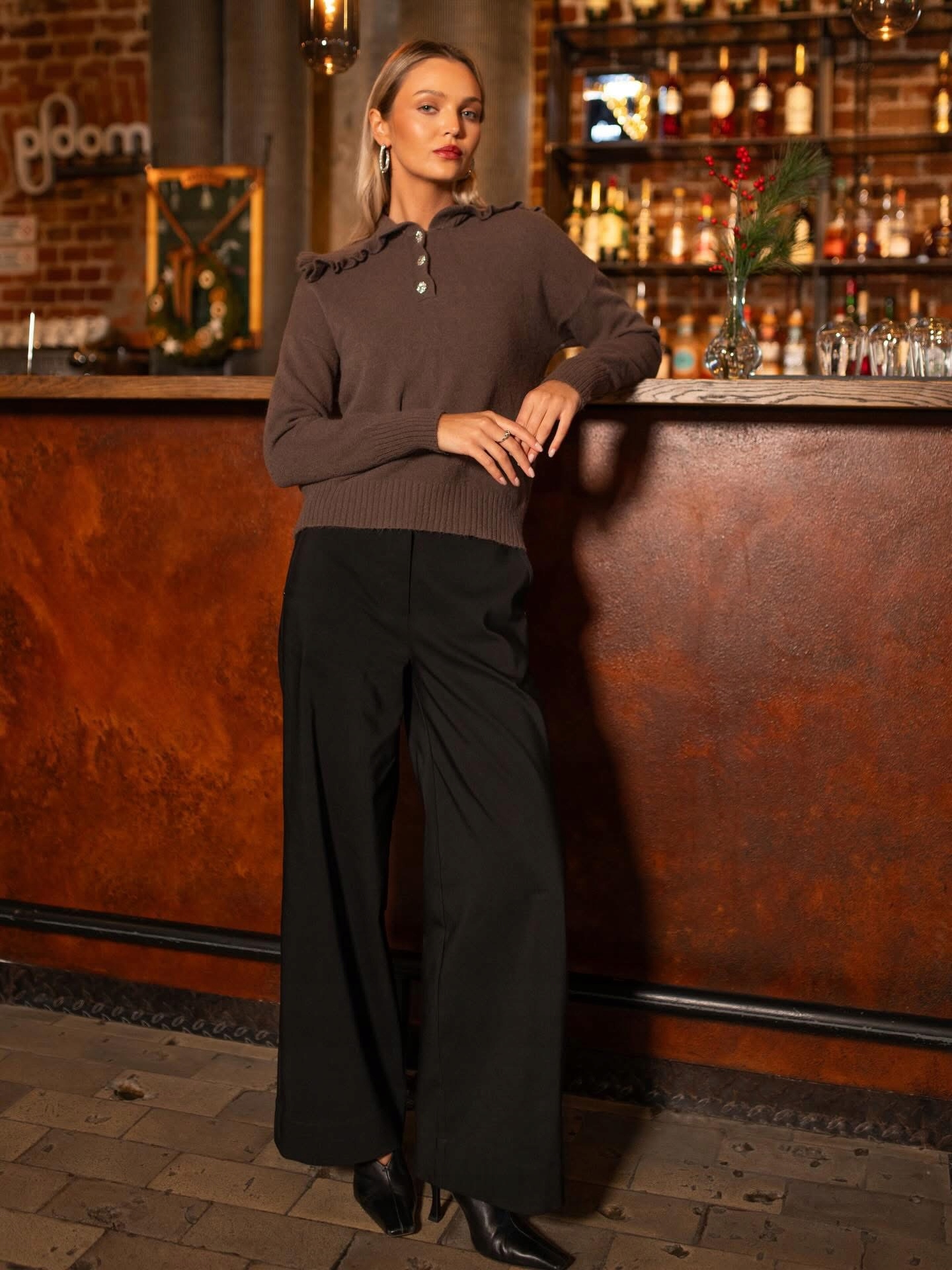 Dámský svetr Hnědá, velikost Uni. Polská Výroba