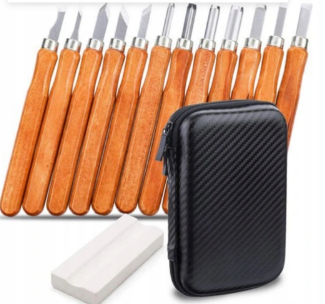 Sada Řezbářských Nožů Do Dřeva Dláta Nástroje Nože Diy Skalpel 12 El.