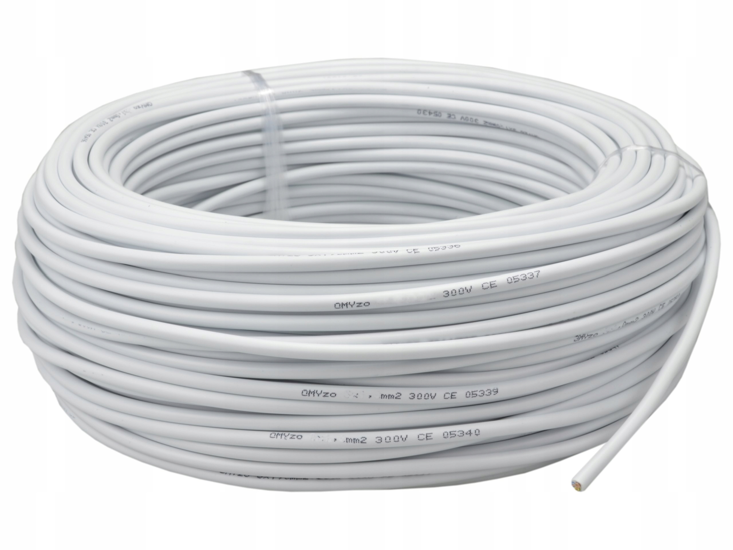 Przewód kabel elektryczny linka OMY 2x1,5 100m (OMY 2x1,5 biały