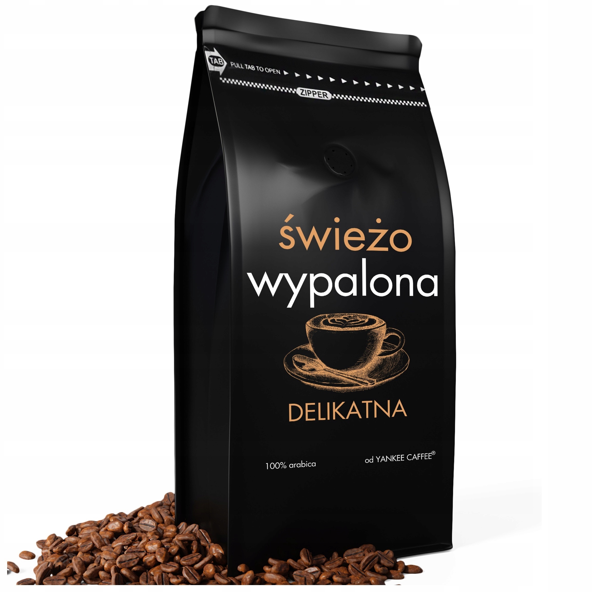 Levně Káva zrnková 1kg Arabica Čerstvě Pražená Jemná Do kávovaru i pro překapávanou kávu