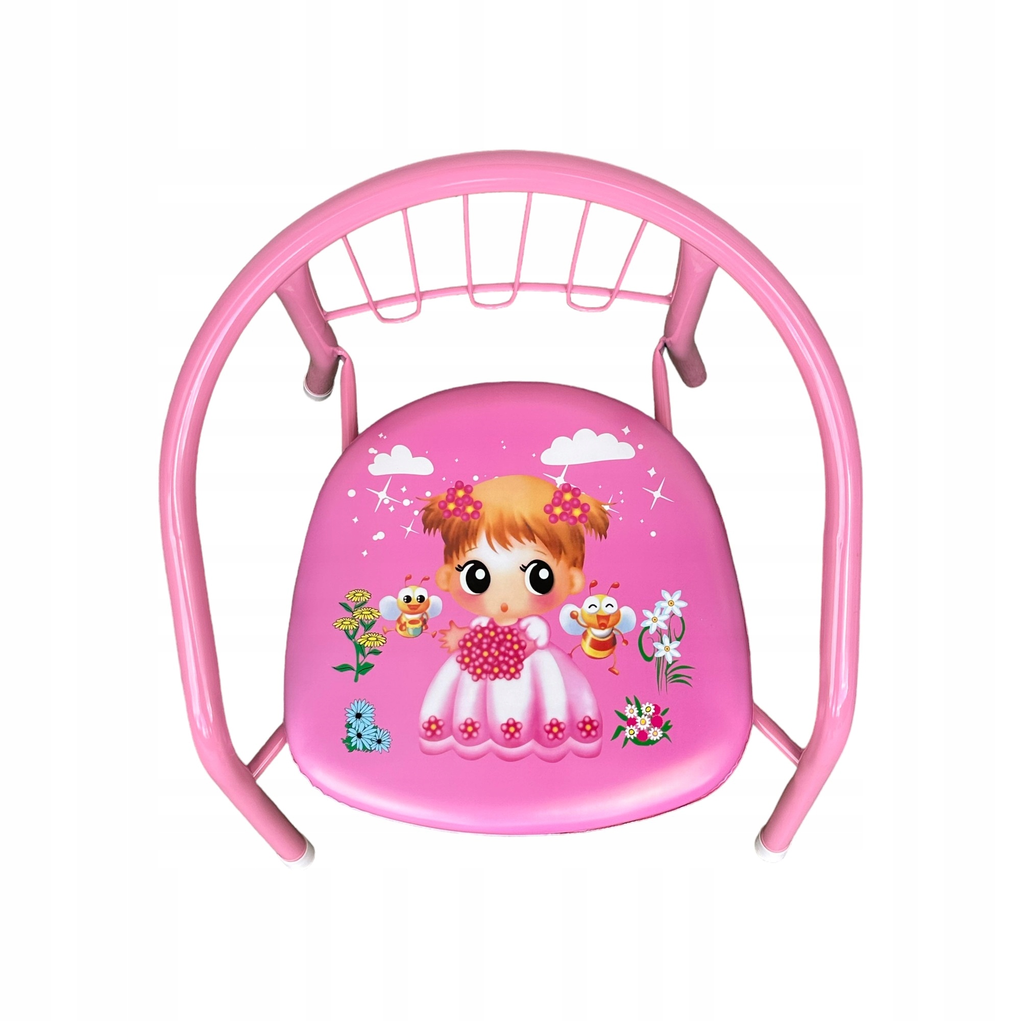 KRZESEŁKO PISZCZĄCE DZIECIĘCE 35 CM FOTELIK METALOWY DO DOMU OGRODU DZIECKA EAN (GTIN) 5902663928934