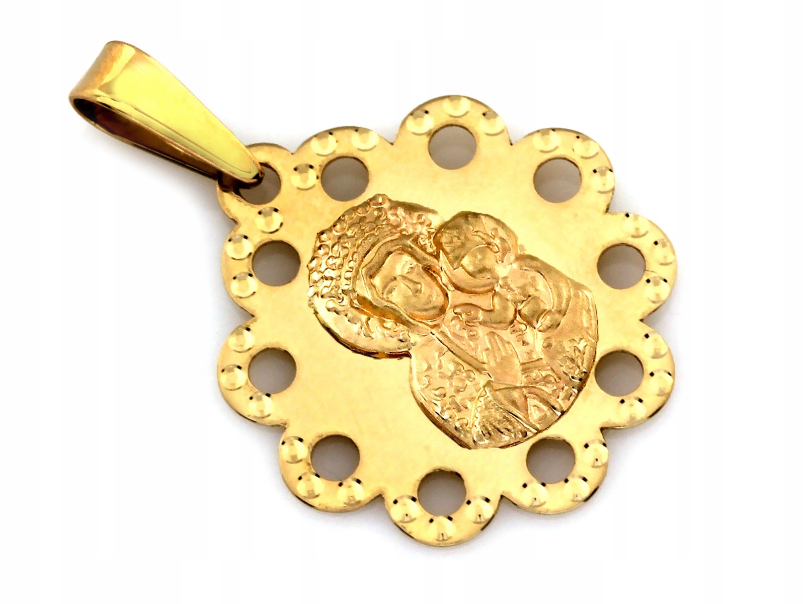 Medailon s Pannou Marií Čenstochovskou zlato 585 14kt, hmotnost 0.93 g, bez řetízku