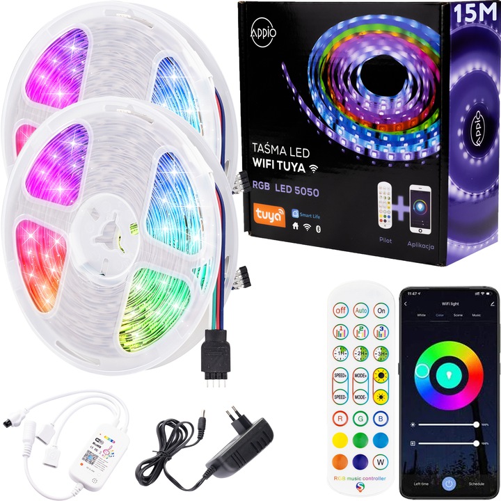 

Zestaw Taśma Led Rgb 15m WiFi smart Tuya Pilot