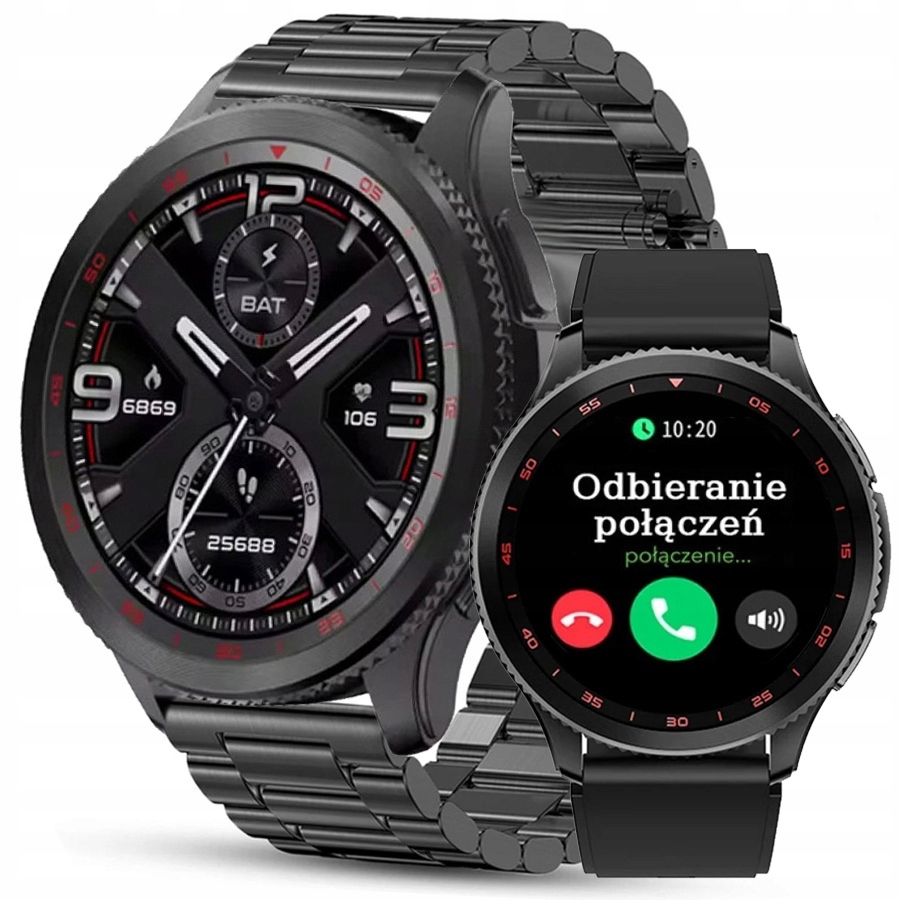 Chytré Hodinky Amoled 2 Pásky Bluetooth hovory Puls Tlak Sport