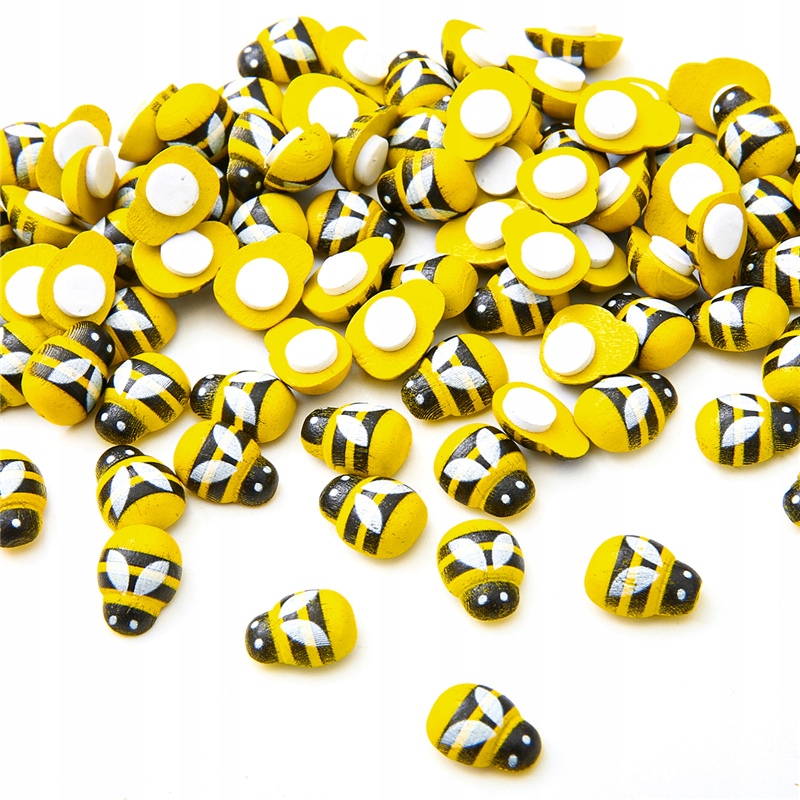 

Dekoracyjne Samoprzylepne Pszczoły Drewniane 50szt