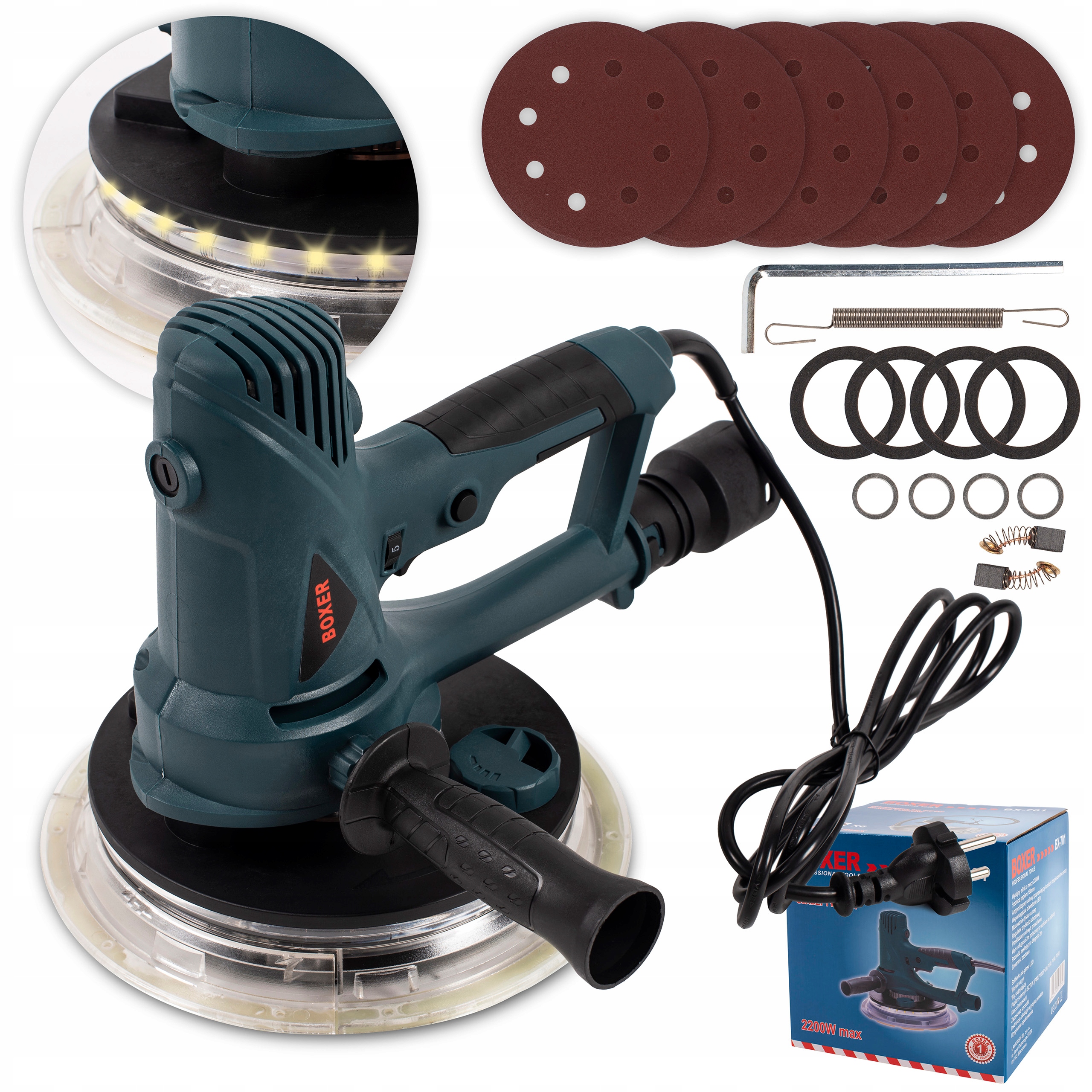 SZLIFIERKA do GIPSU GŁADZI TYNKÓW TYNKU PAPIER LED