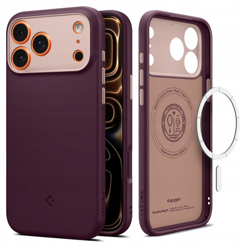 Etui Spigen Nano Pop Mag MagSafe do iPhone 17 Pro Max burgund