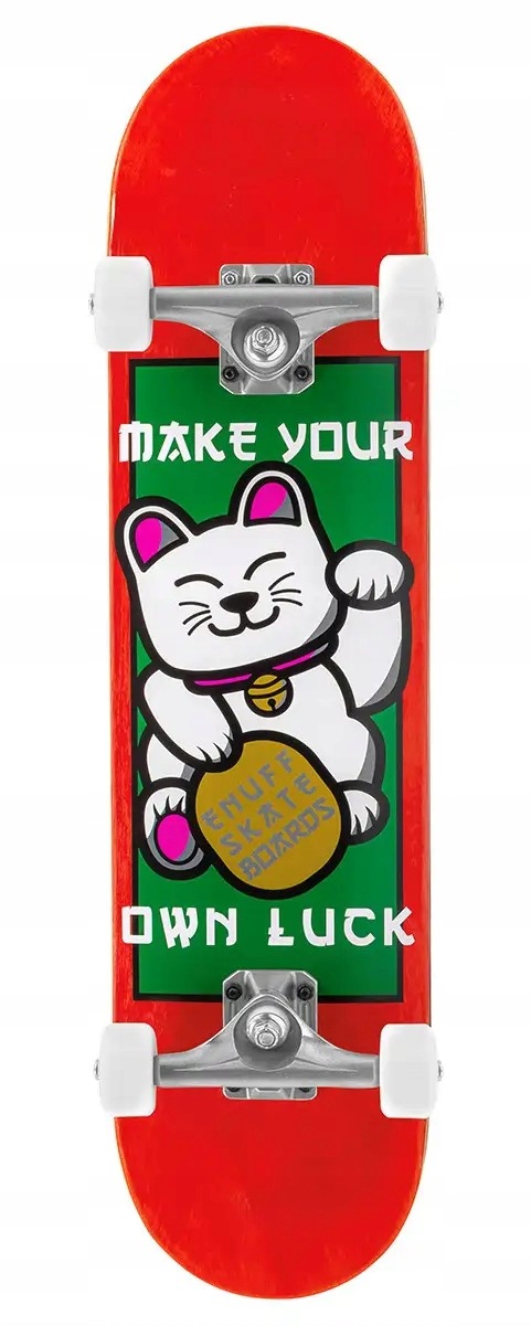 Dětská skateboardová deska Enuff Lucky Cat Mini 7.25" červená