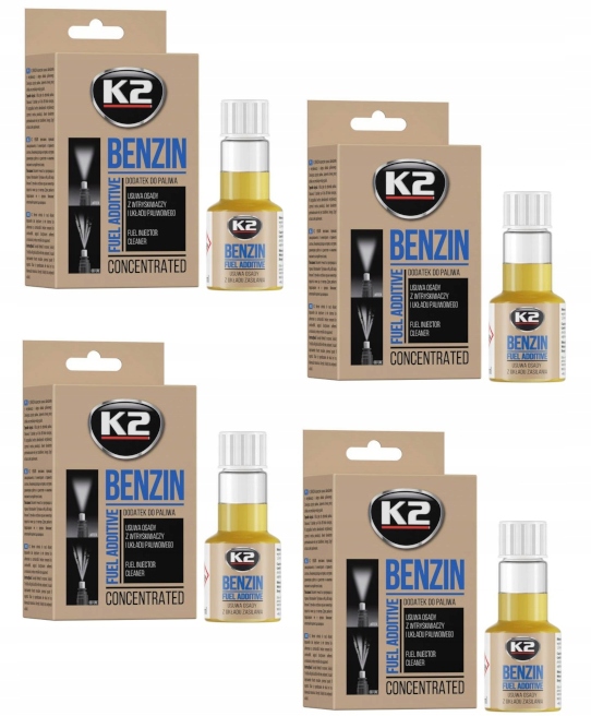 K2 Benzin Do Czyszczenia Wtryskiwaczy Benzyny 50ml x4