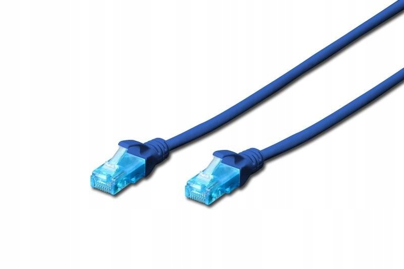 Digitus Patch cord U/utp kat.5e Pvc 5m Niebieski