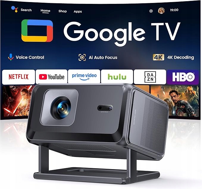 Toptro Projektor 4K Smart Google Tv 1080p Fhd Autofokus WiFi Bluetooth