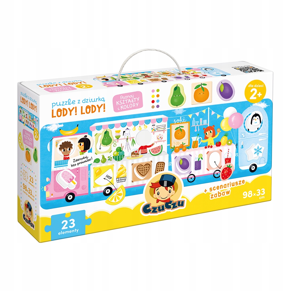 Puzzle CzuCzu Puzzle z dziurką 23 elementów Lody . Zabawa i Nauka